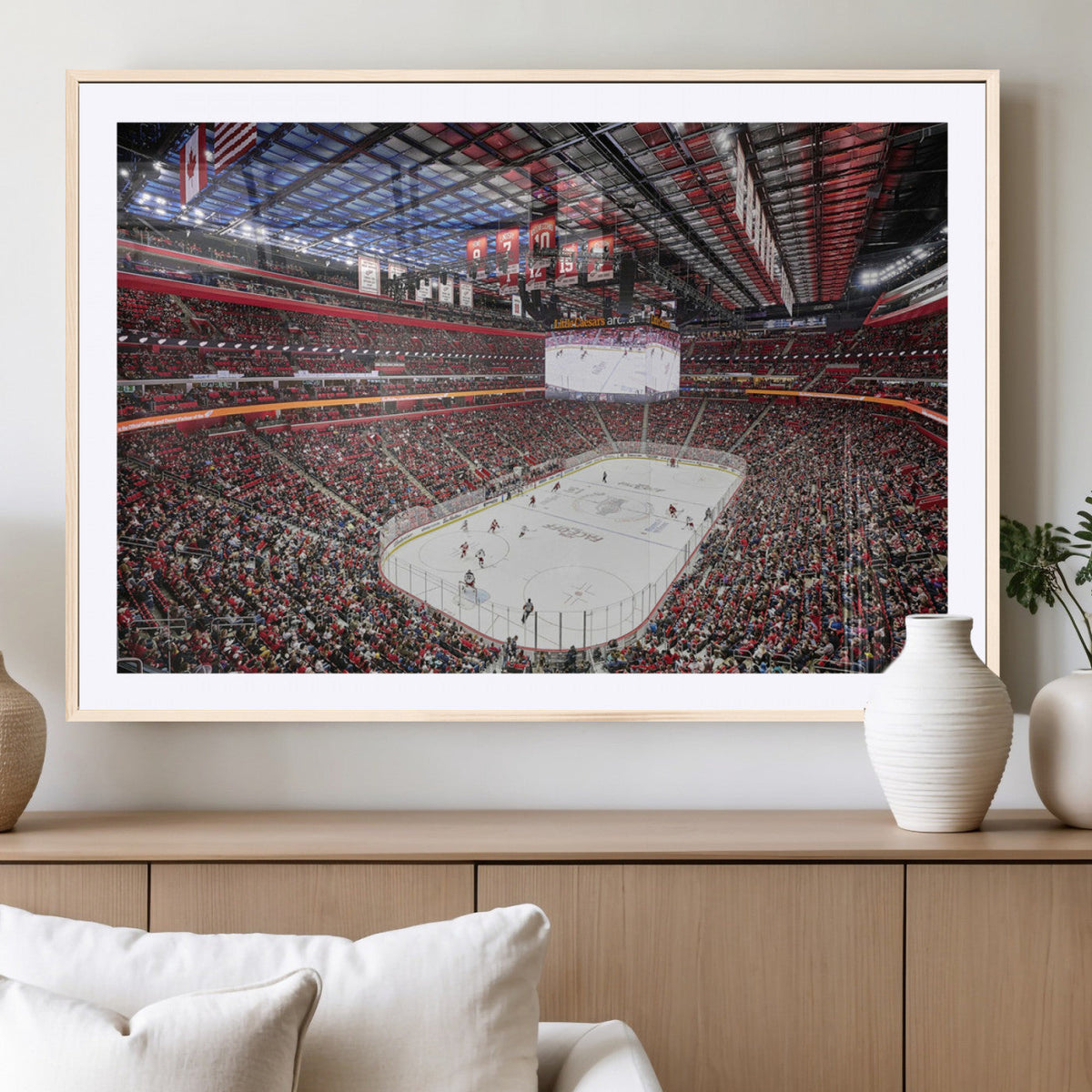 Barton Malow Little Caesars Arena Detroit Wall Art Canvas