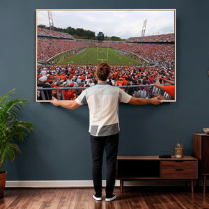 Virginia Cavaliers Football Team Print - Charlottesville Scott Stadium Print Wall Art Canvas