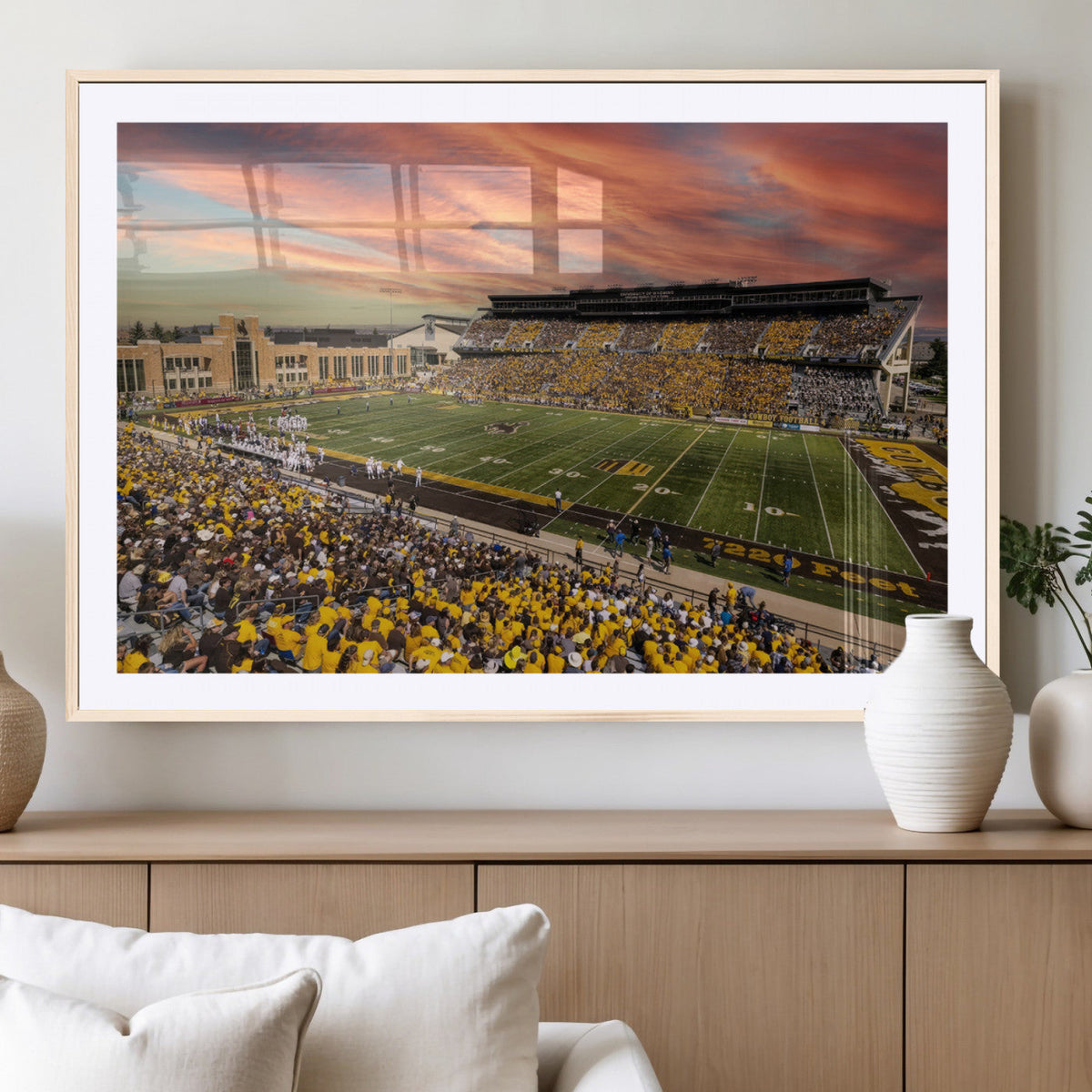 University of Wyoming Cowboys Football Team Print - Laramie