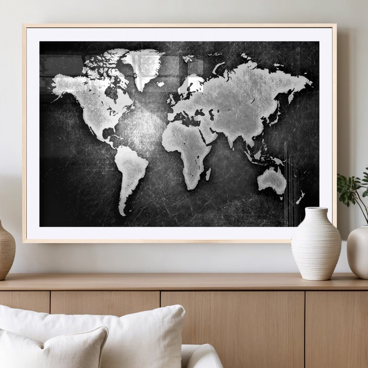 World Map Wall Art Canvas Print – Framed Wall Art for