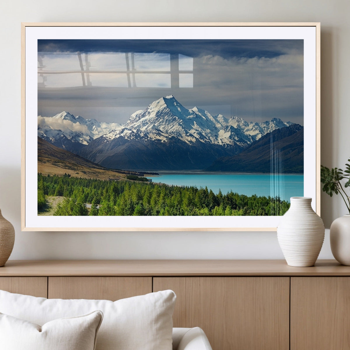 Mount Cook and Lake Pukaki Canvas Wall Art Print – Majestic