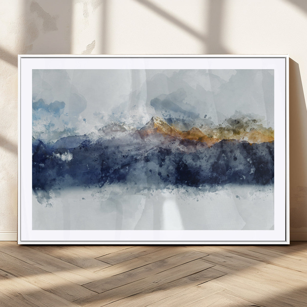 Abstract Mountain Range Art Canvas Print | 3 Panel