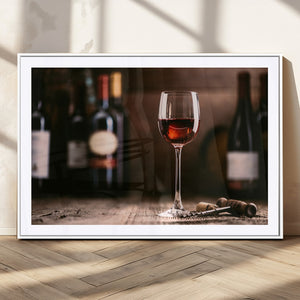 Red Wine and Bottle Canvas Print