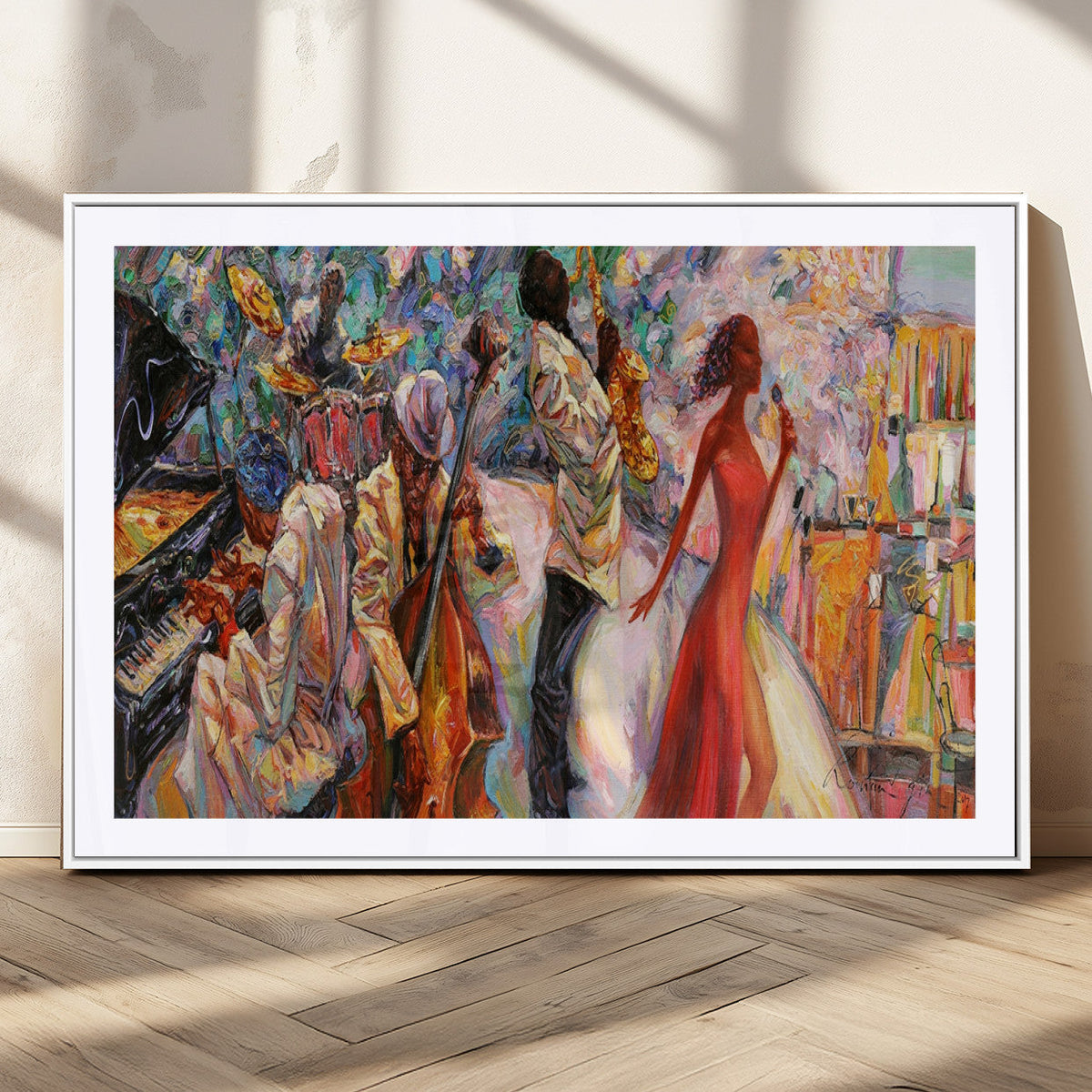 Abstract Afro American Jazz Canvas Wall Art | Music-Inspired