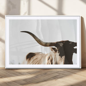 Texas Longhorn Wall Art Canvas Print | 3-Panel Large