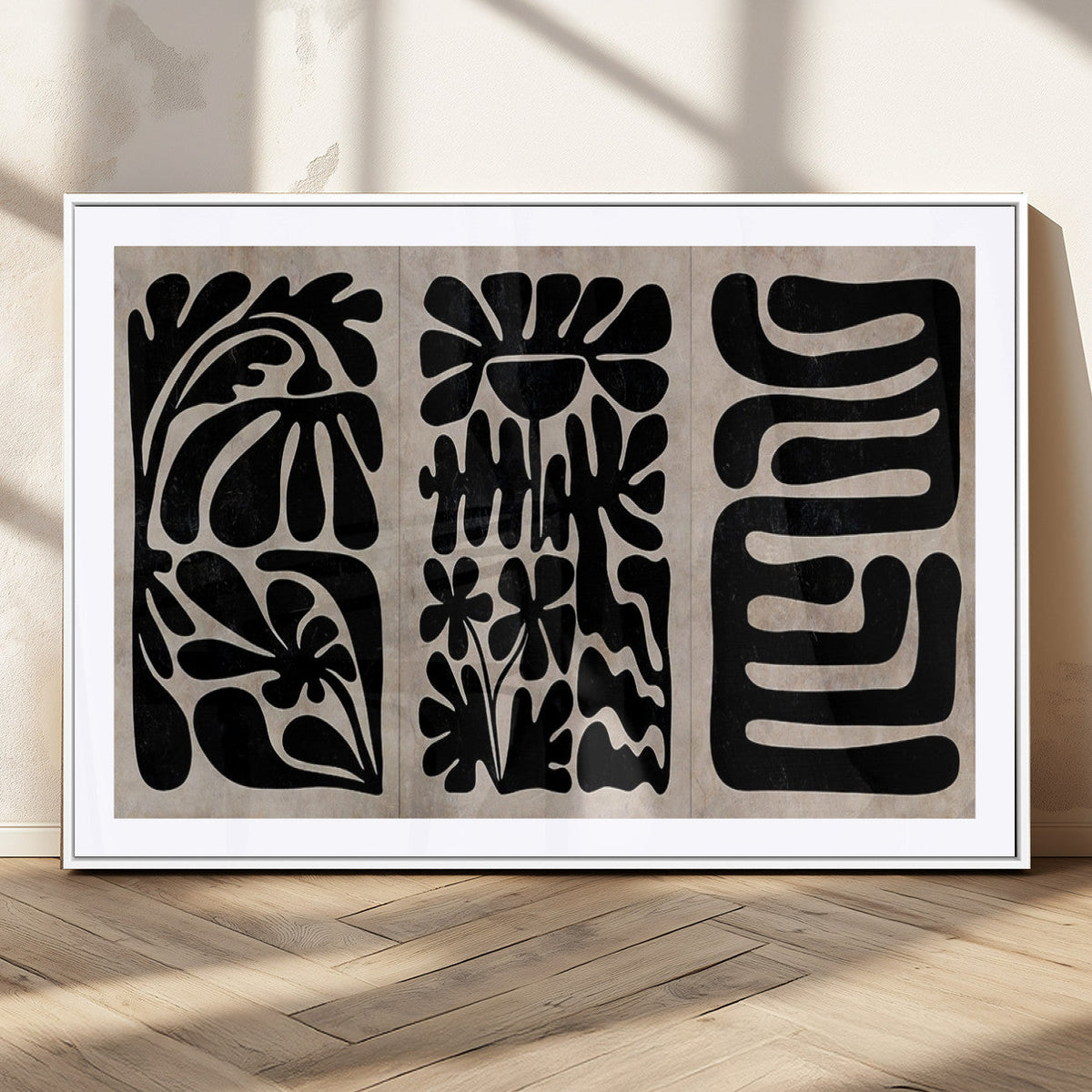 Canvas Print Wall Art Abstract Art Boho, Framed Boho Art