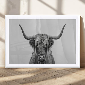 Farmhouse Longhorn Wall Art Canvas Print, Longhorn Texas
