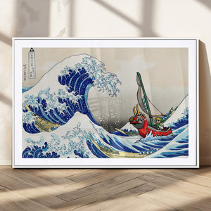 Katsushika Hokusai Kanagawa Giant Wave Wall Art Canvas Print