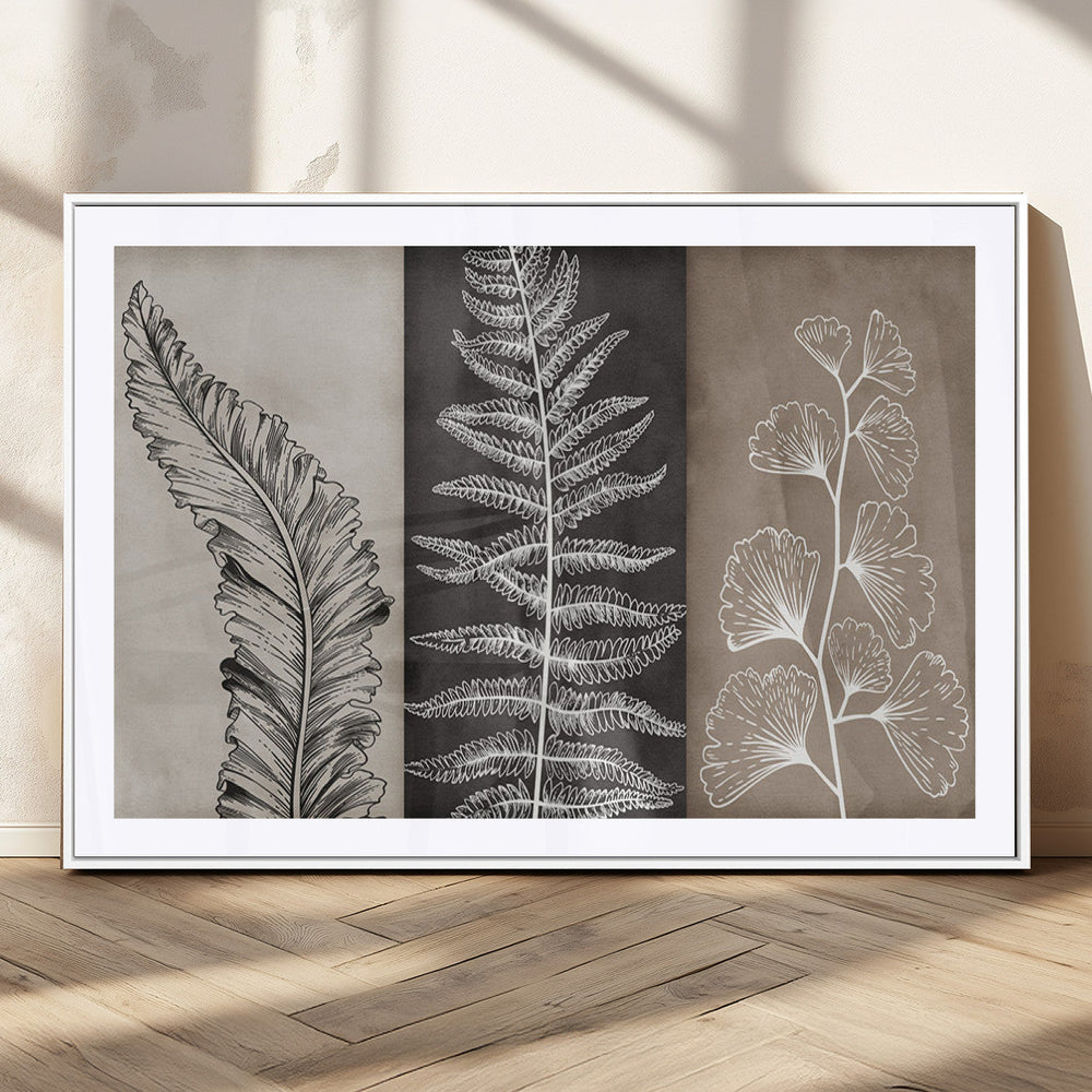 Minimalist Botanical Wall Art Canvas Print, Framed and Ready
