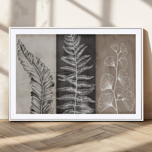 Minimalist Botanical Wall Art Canvas Print, Framed and Ready