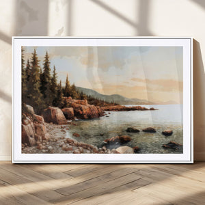 Serene Coastal View of Acadia National Park Wall Art -