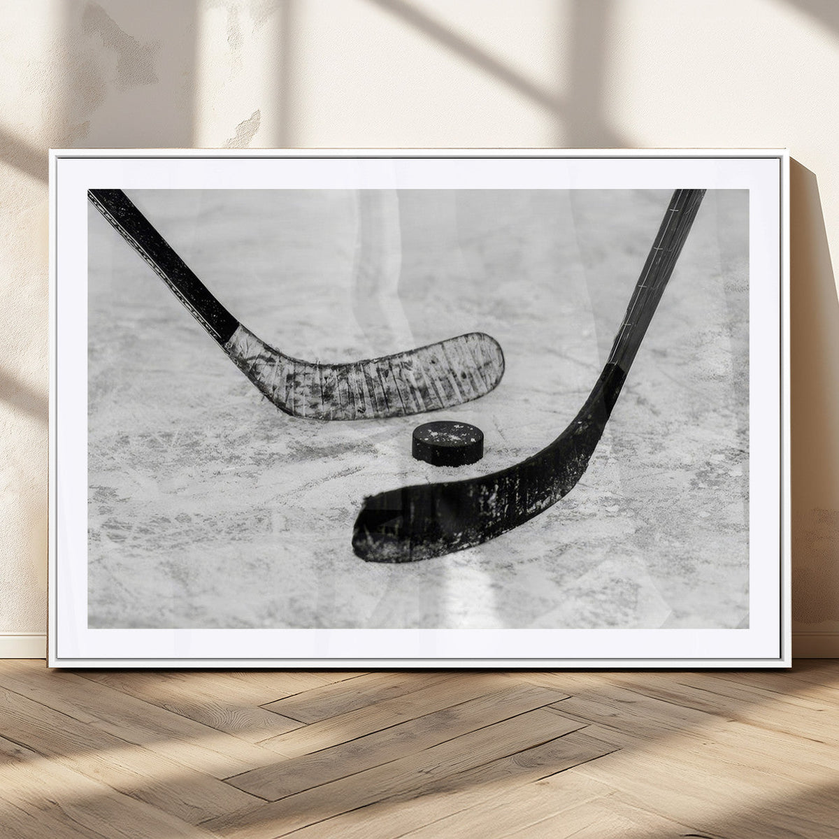 Winter Ice Hockey Sport Canvas Wall Art Print - Hockey Wall