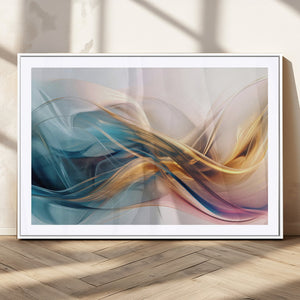 Abstract Flowing Colors Wall Art Canvas Print