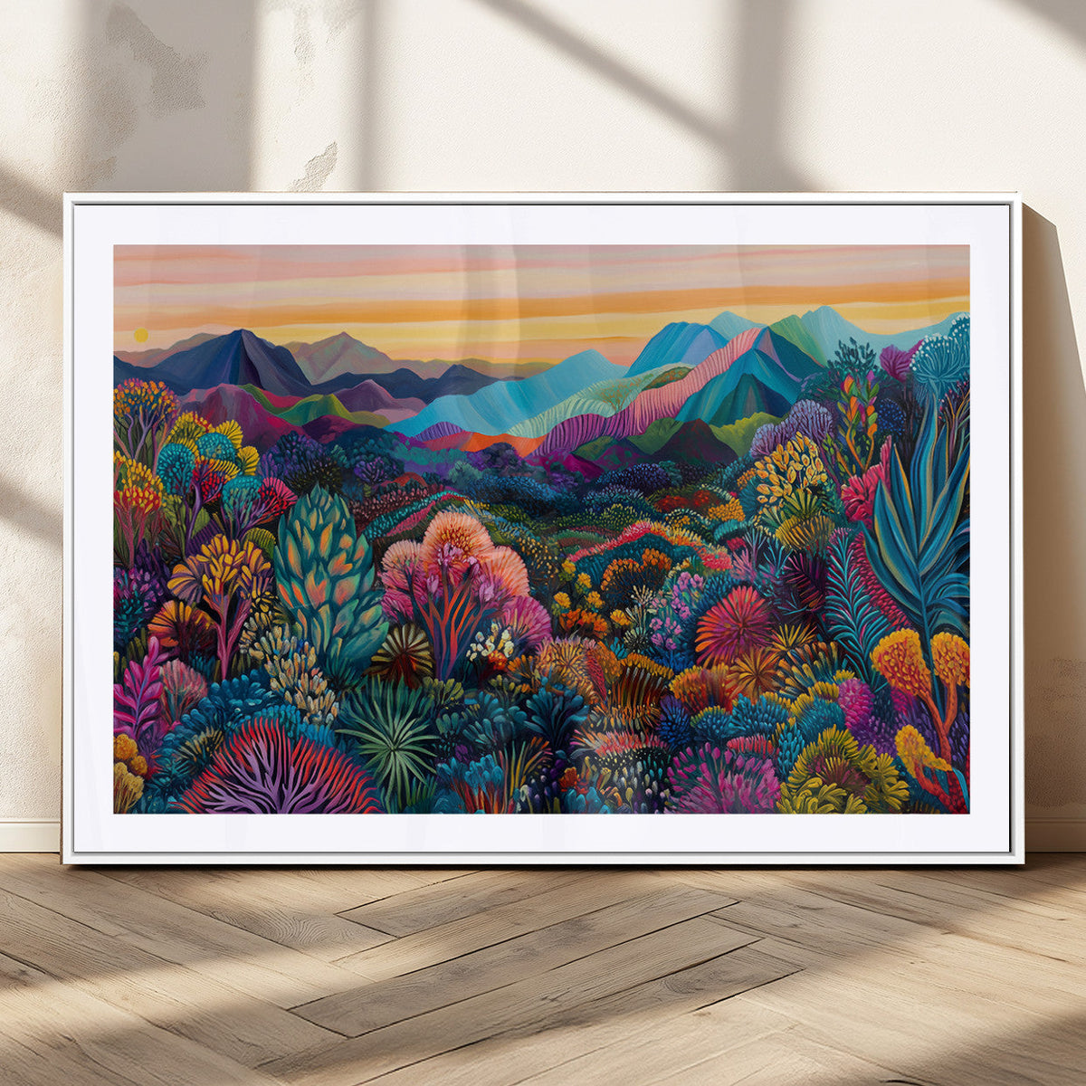 Colorful Abstract Landscape Wall Art Print Canvas - Vibrant