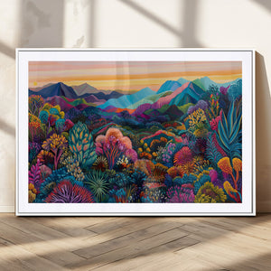 Colorful Abstract Landscape Wall Art Print Canvas - Vibrant