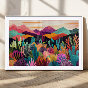 Abstract Kusama Print - Landscape Canvas Wall Art Print -