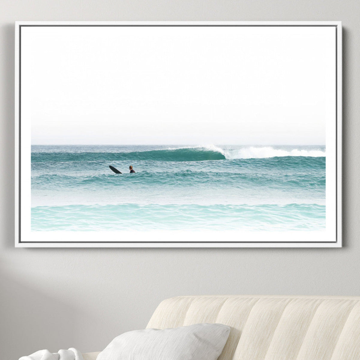 Surfing Wall Art Canvas Print – Framed Ocean Waves