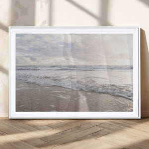 Ocean Waves Wall Art Canvas Print – Framed Coastal Shoreline