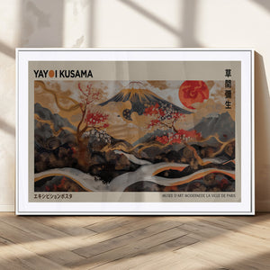 Modern Japanese Wall Art Canvas Print – Framed Abstract