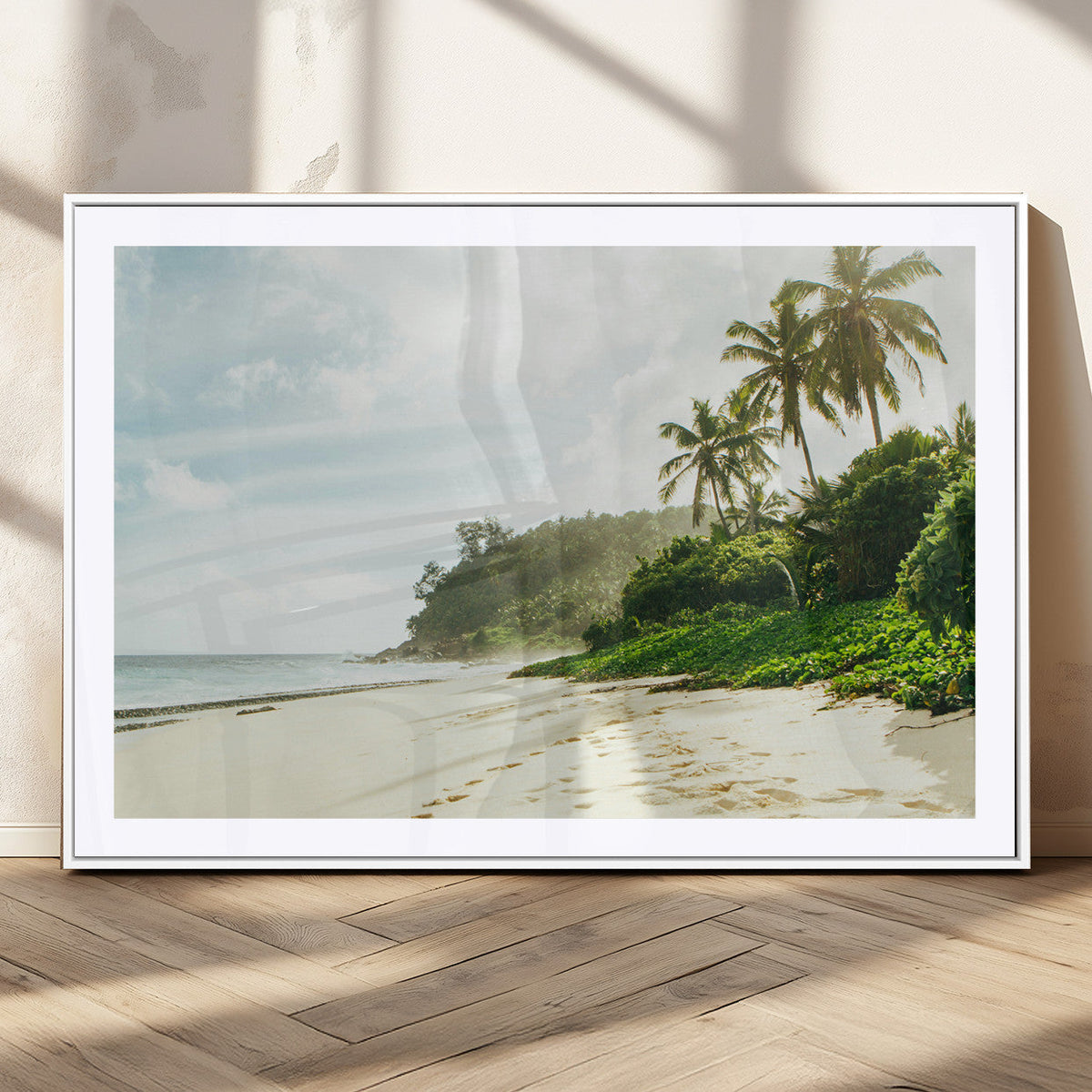 Relaxing Beach Wall Art Canvas Print – Framed Ocean View Art