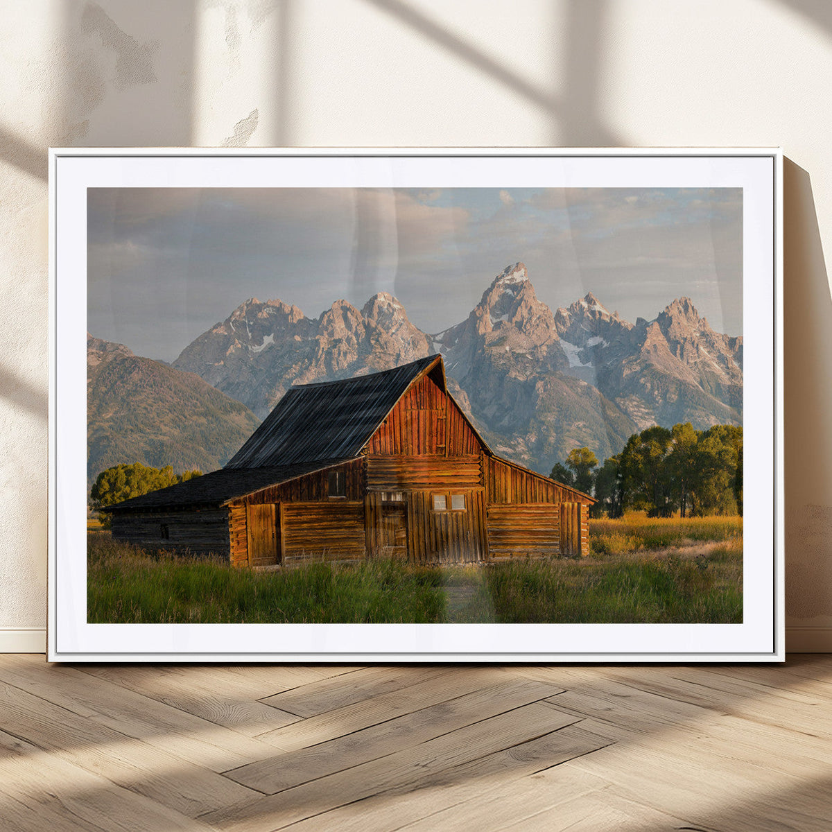 Rustic Barn Wall Art Canvas Print – Framed Grand Teton Park