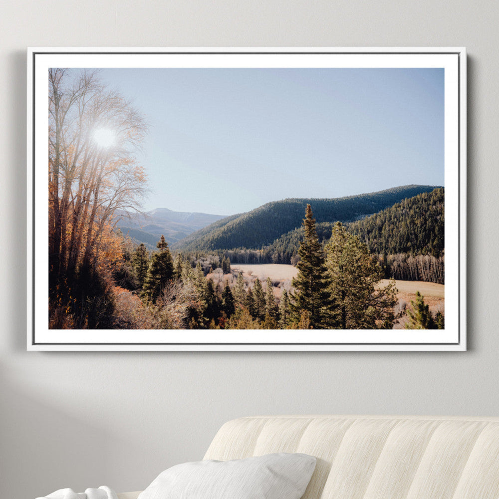 Rustic Landscape Wall Art Canvas Print – Serene Valley Scene