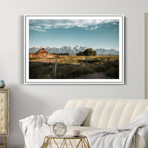 Rustic Farmhouse Wall Art Canvas Print – Teton Range Mormon