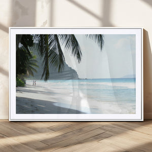 Tropical Beach Wall Art Canvas Print – Framed Serene Ocean
