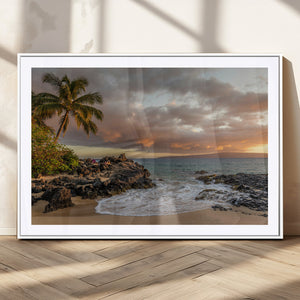 Tropical Beach Wall Art Canvas Print, Vibrant Hawaiian