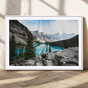 Canadian Rockies Wall Art Canvas Print – Framed Mountain