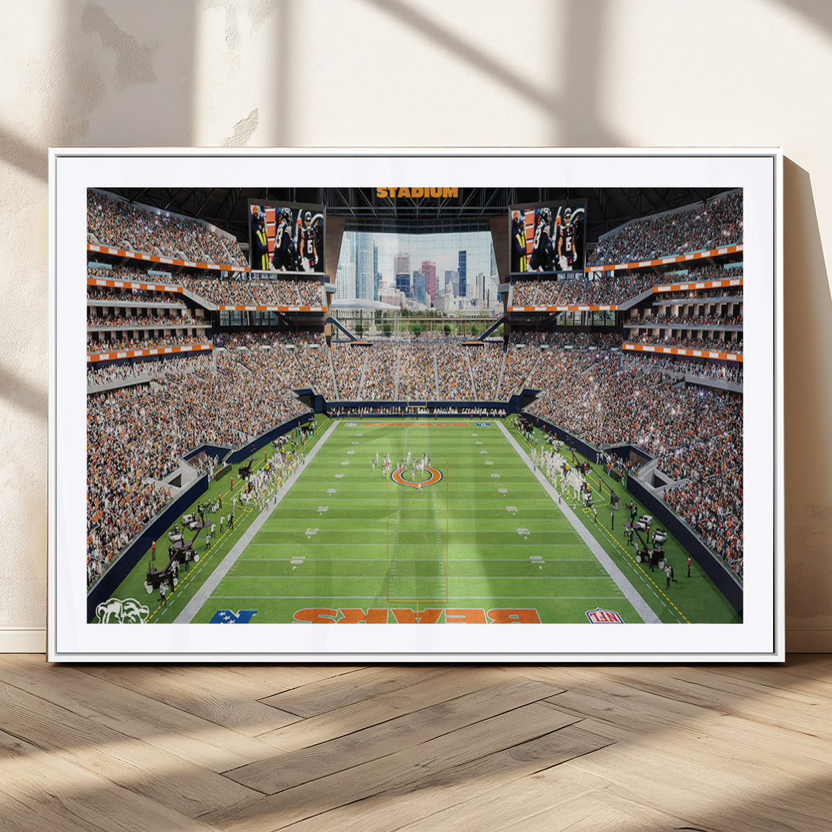 Chicago Bears Soldiers Field Wall Art Canvas Print – Framed