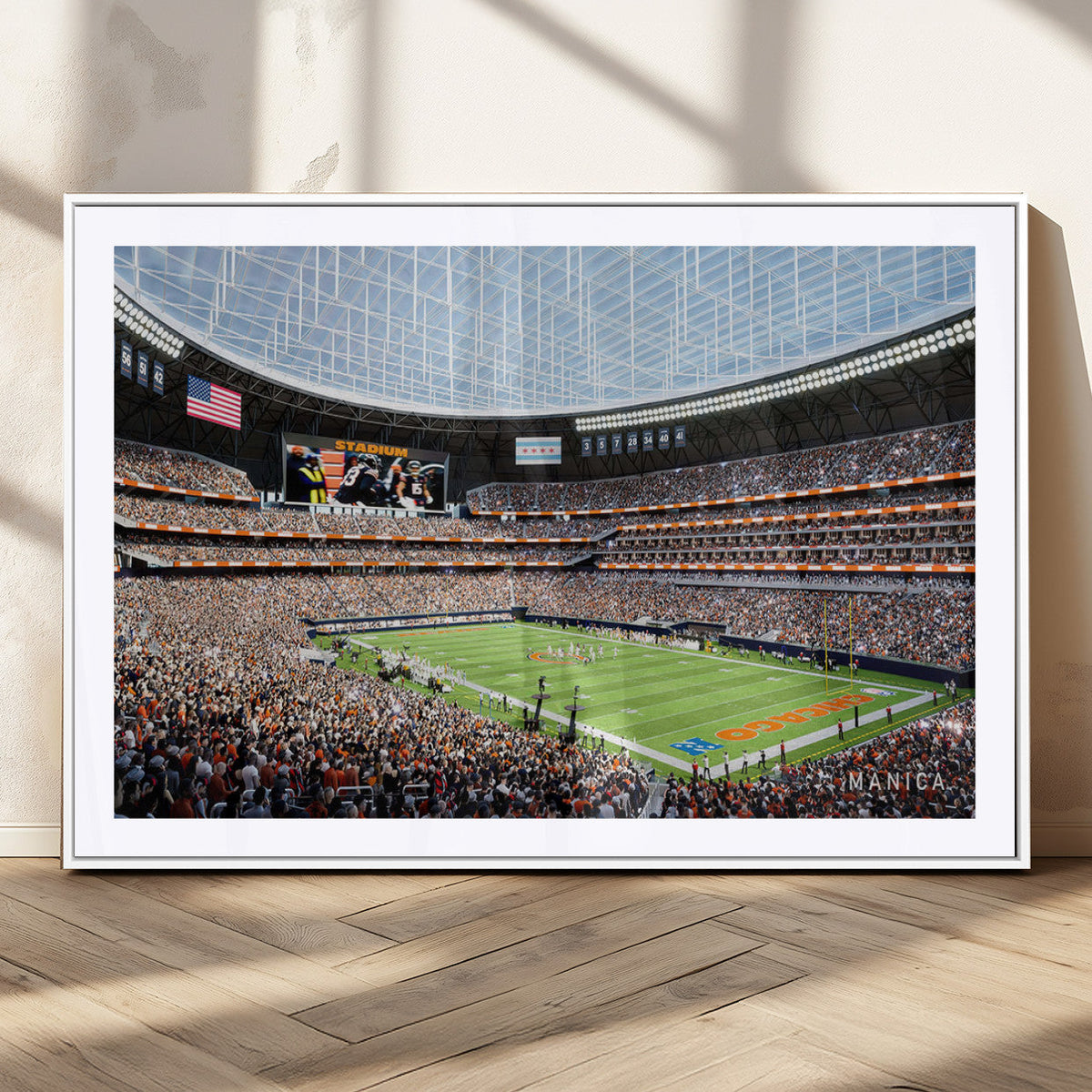 Chicago Bears Soldiers Field Wall Art Canvas Print – Framed