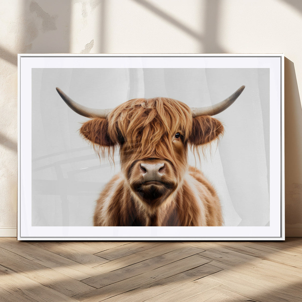 Scottish Highland Cow Canvas Print, Framed Highland Cow