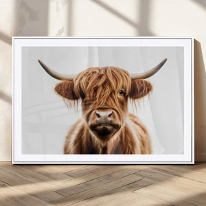 Scottish Highland Cow Canvas Print, Framed Highland Cow