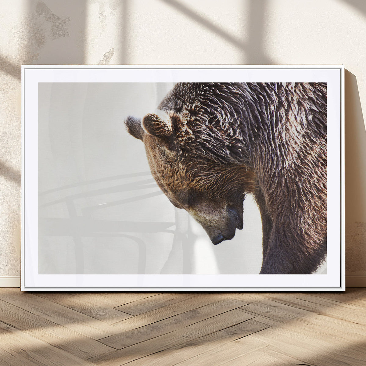 Grizzly Bear Canvas Wall Art Print – Framed Wildlife Nature