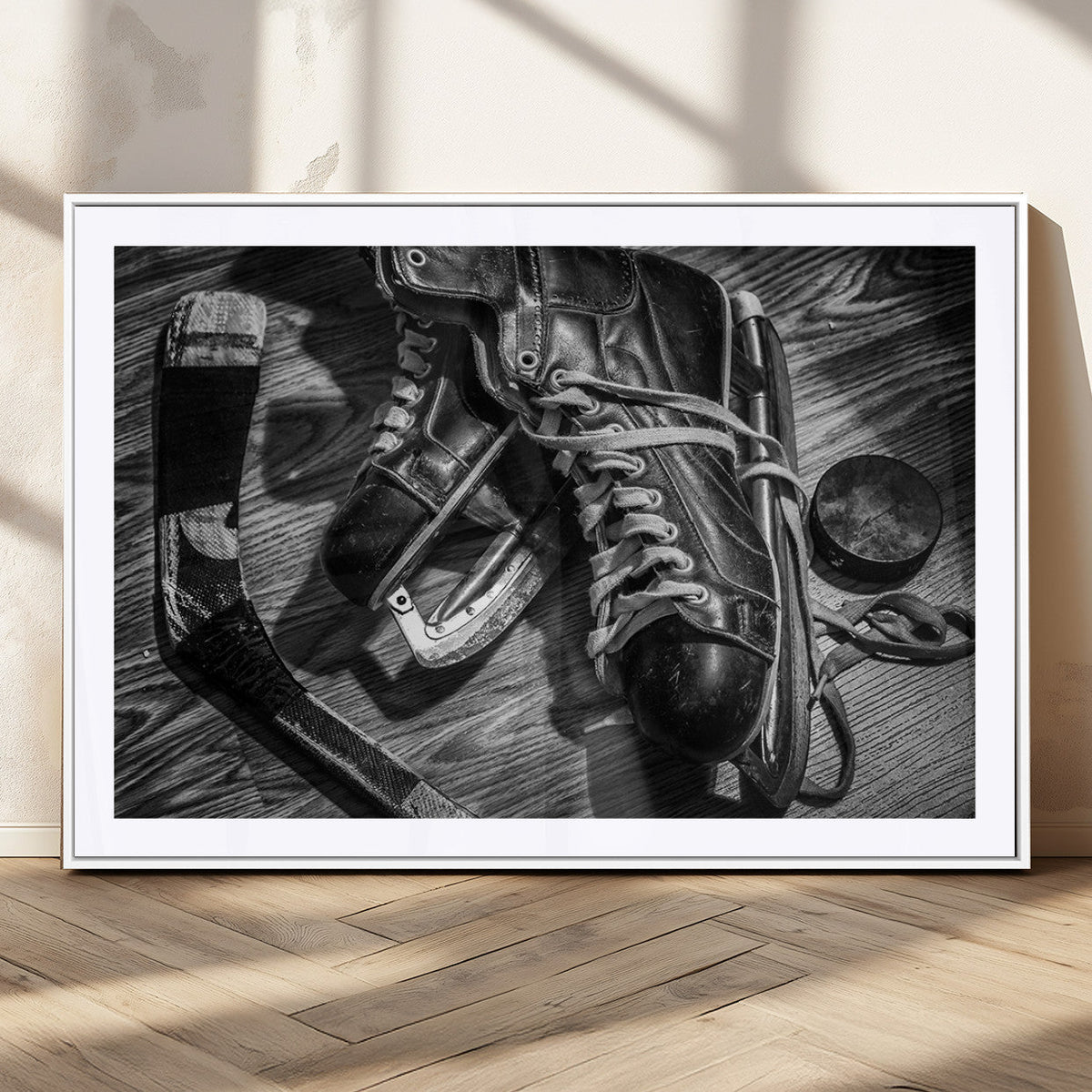 Old Pair of Mens Skates Wall Art Canvas, Men Skates Wall Art