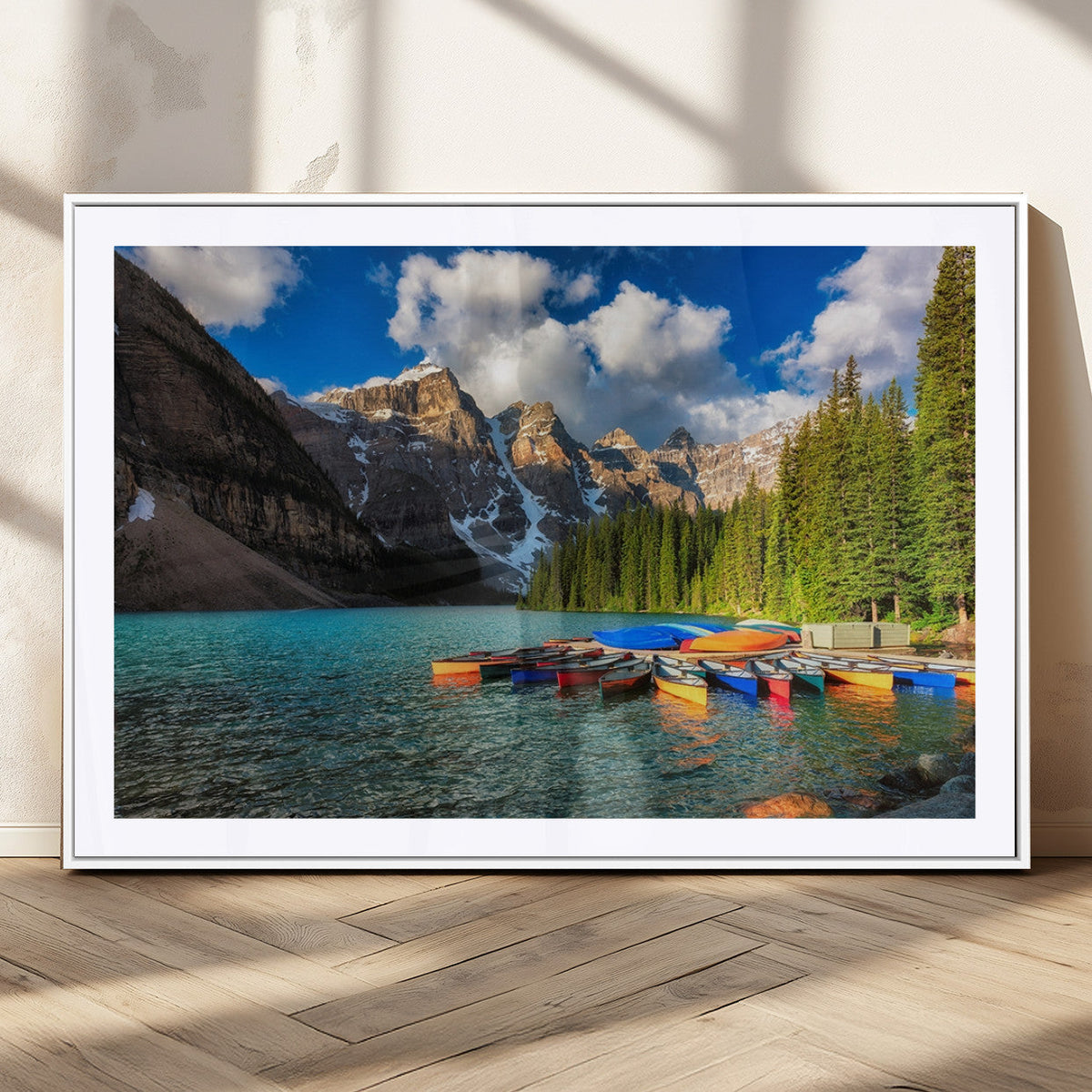 Moraine Lake 3-Panel Wall Art, Majestic Mountain and Lake