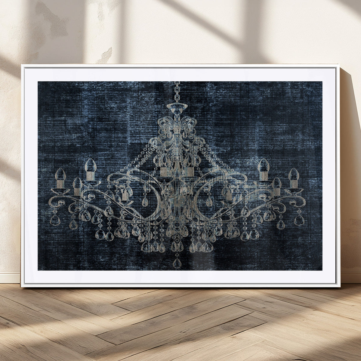 Dark Chandelier Wall Art Canvas Print