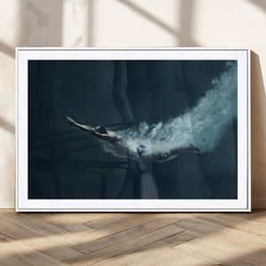 Swimmer Wall Art Canvas Print