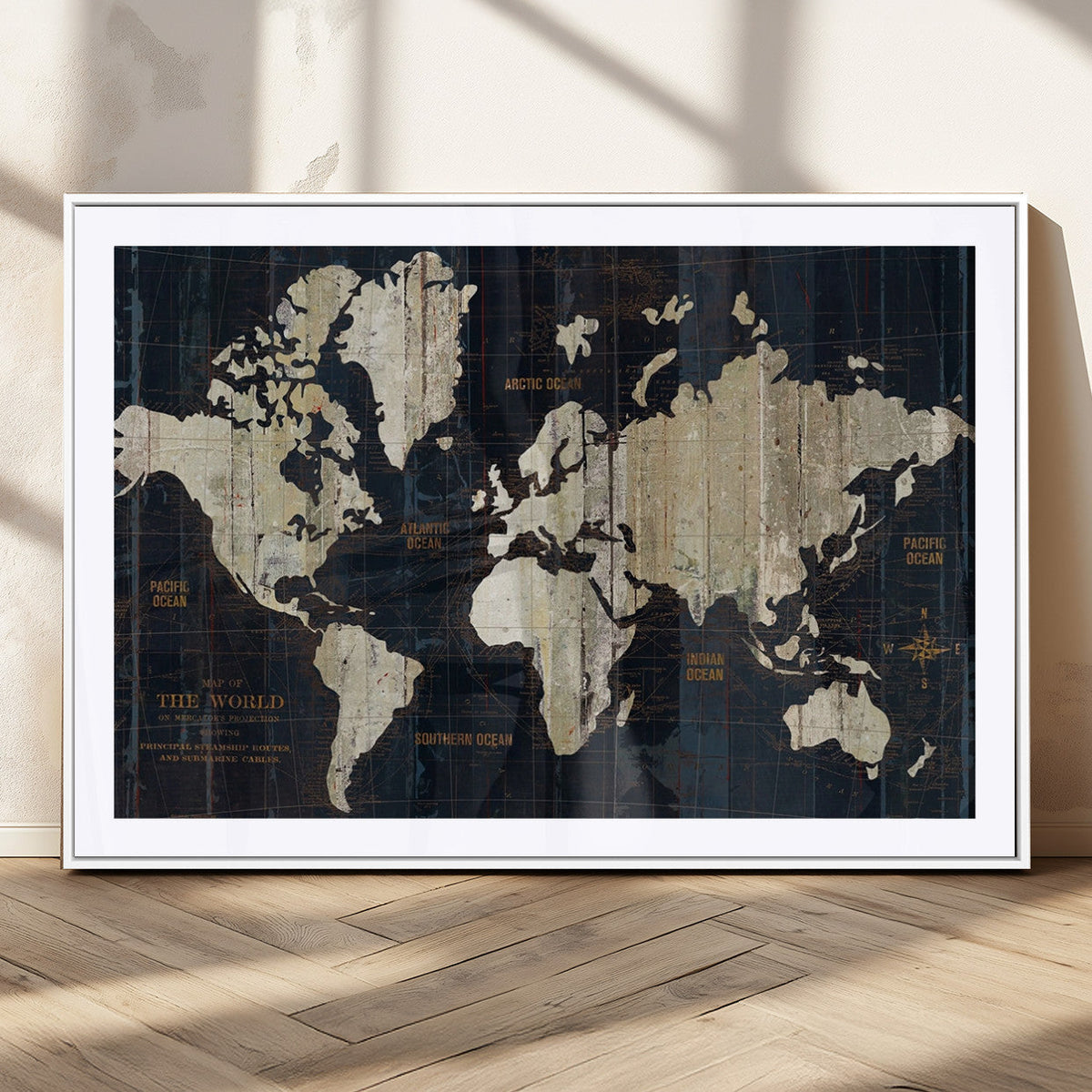 Antique Old World Map Wall Art Canvas Print