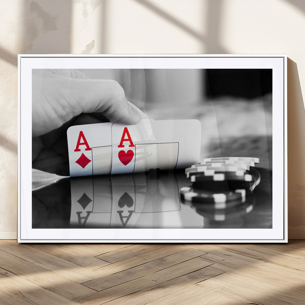 Aces Poker Art Poker Game Wall Art Canvas Print