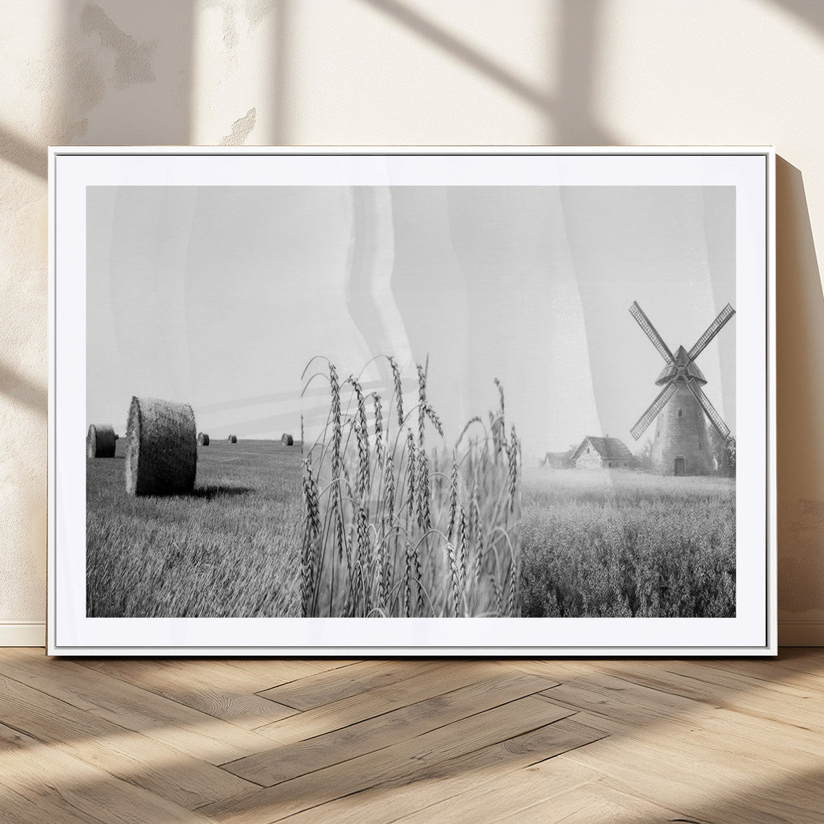 Vintage Farmhouse Black and White Triptych Wall Art – Giclee