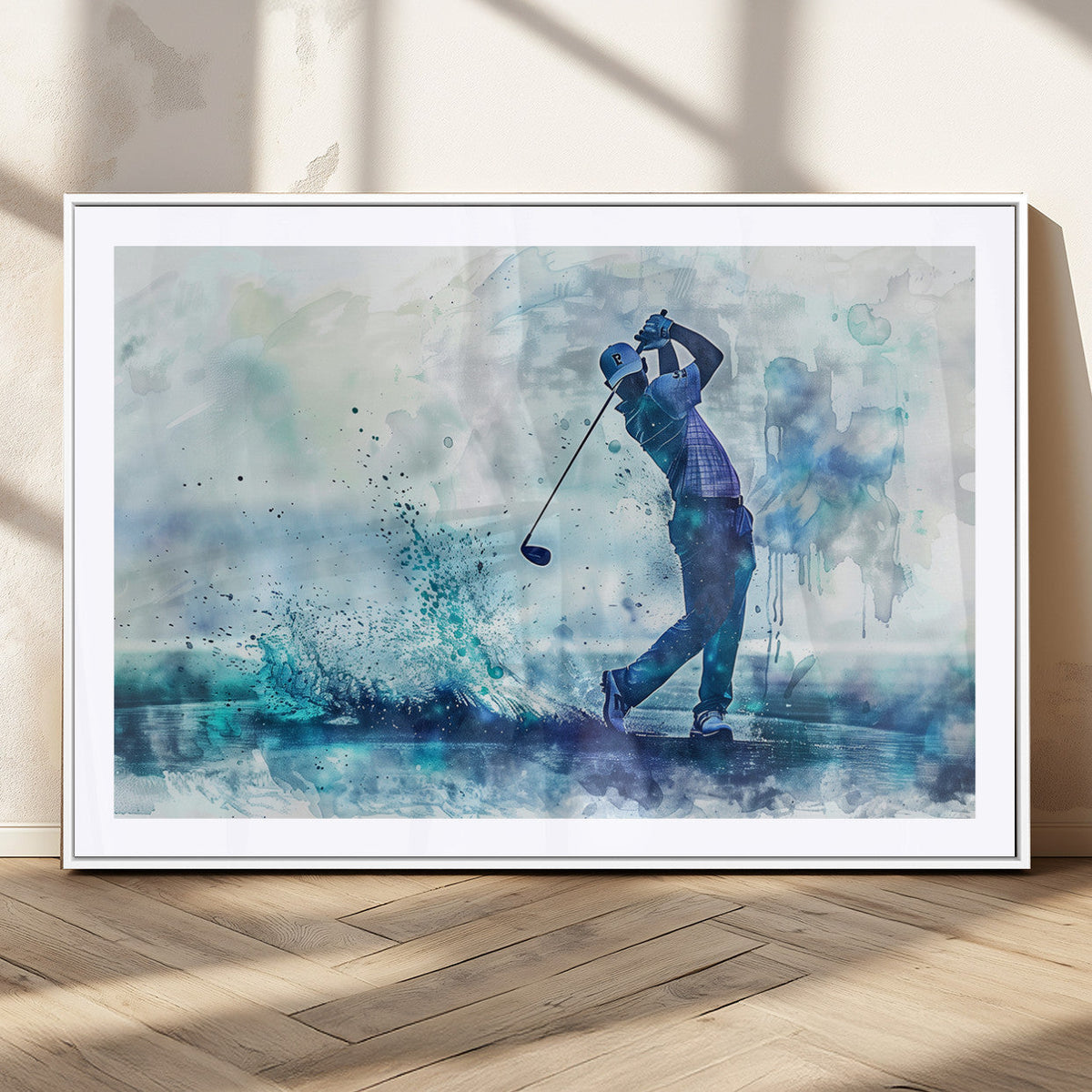 Golf Swing Wall Art Canvas Print - Sports-Inspired