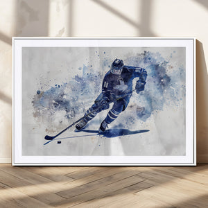 Hockey Player Wall Art Canvas Print - Sports-Inspired