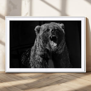 Bear Canvas Print | Wildlife Wall Art for Cabin Decor |