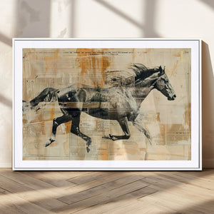 Chines Style Running Horse Western Wall Art | Farmhouse Wall