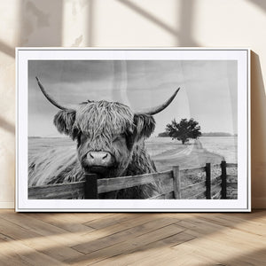 Scottish Highland Cow Wall Art | Rustic Farmhouse Décor |