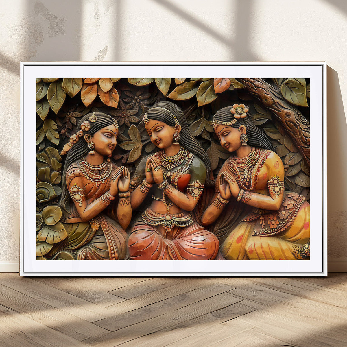 Indian Woman Statue Wall Art Canvas Print