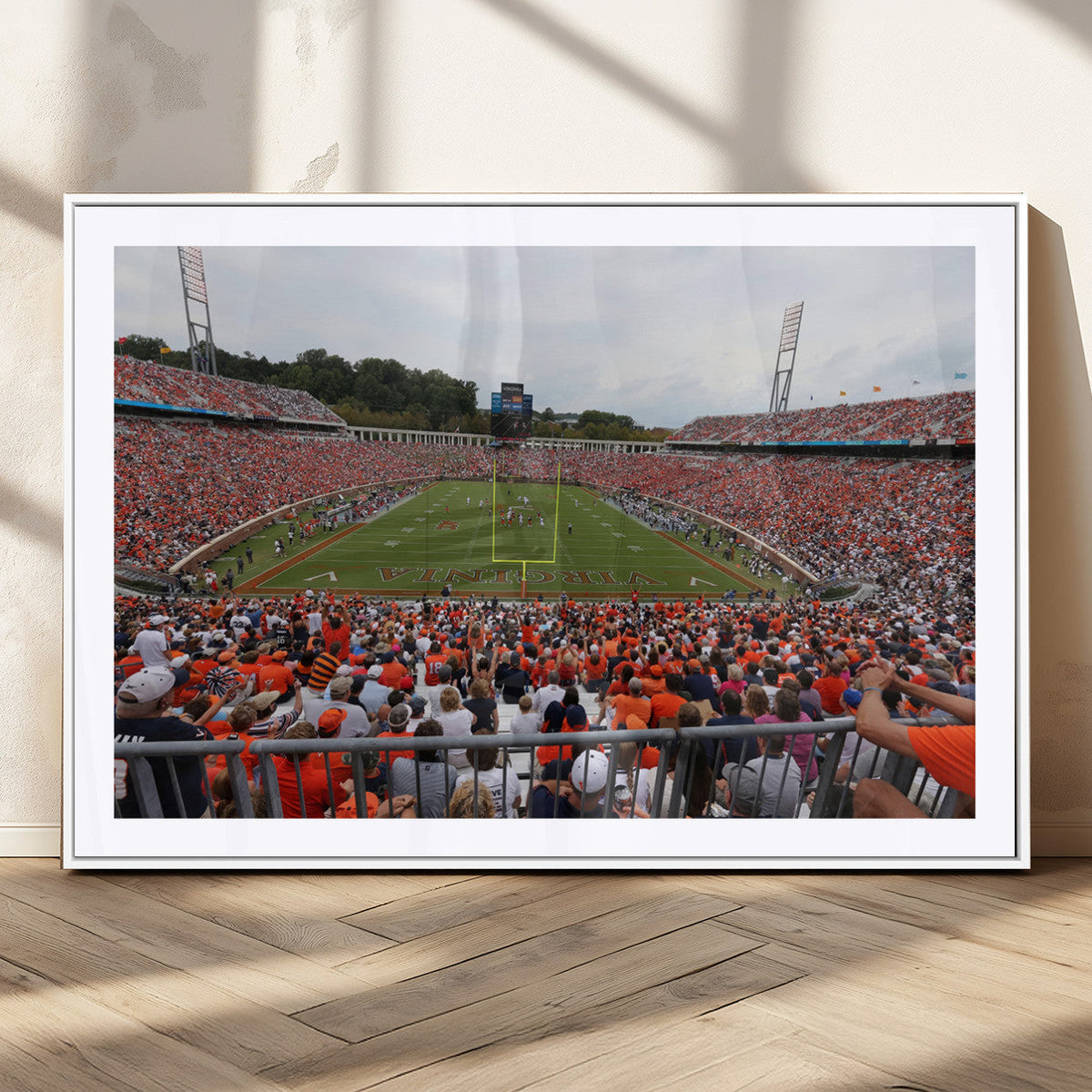 Virginia Cavaliers Football Team Print - Charlottesville Scott Stadium Print Wall Art Canvas
