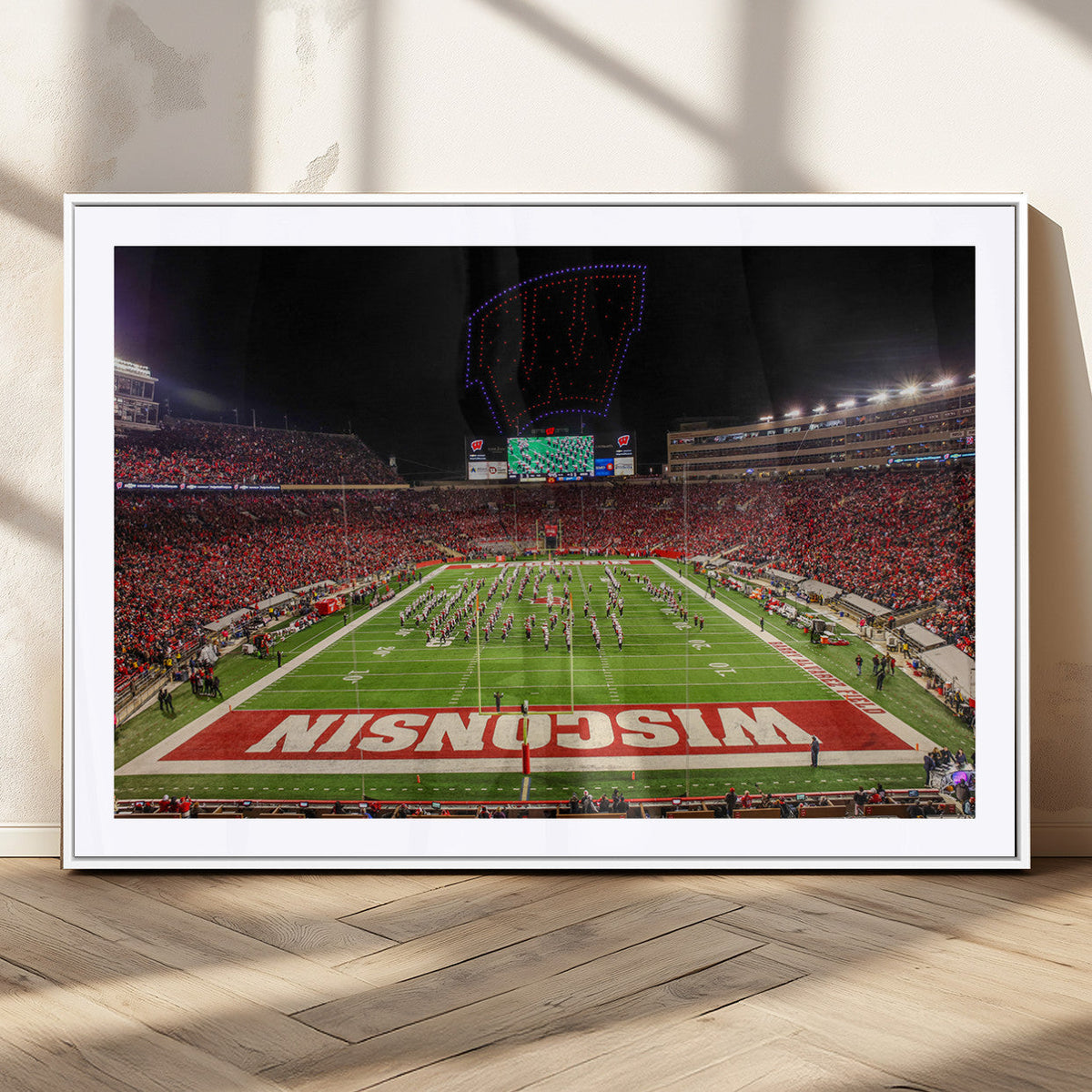 Wisconsin Badgers Football Team Print Canvas- Madison Camp